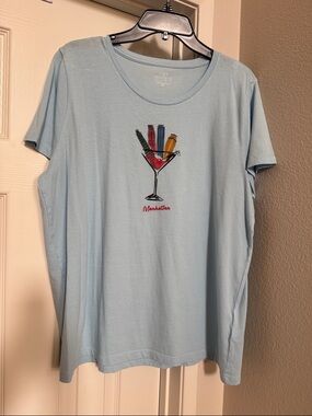 J. Crew Collector Tee Manhattan New York Martini Tee